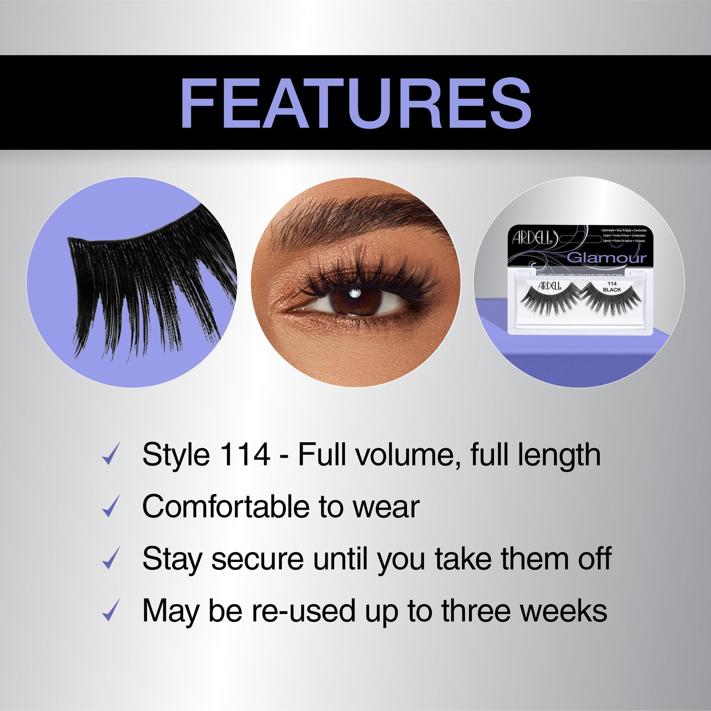 Ardell Fashion Lashes Pair - 114 (Pack of 4) Beauty & Personal Care Ardell