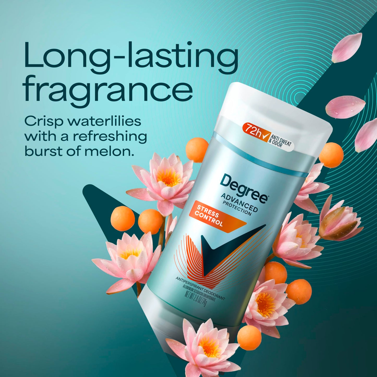 Degree Antiperspirant Deodorant Stress Control 72-Hour Sweat & Odor Protection Antiperspirant for Women with Body Heat Activated Technology 2.6 oz Beauty and Personal Care Degree
