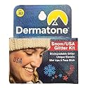 Lips & Face Glitter Kit - Snow/USA Stocking Stuffer - Biodegradbale Glitter - Includes 2 Glitter Colors + Stencil + Skin Balm to Apply - Perfect Beauty & Personal Care DERMATONE