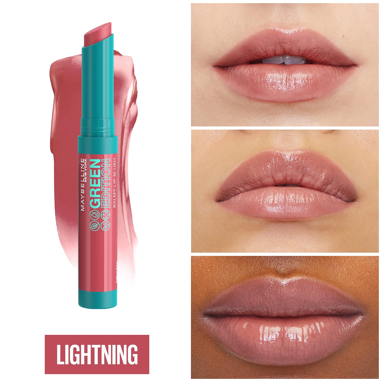Maybelline Green Edition Balmy Lip Blush, Formulated With Mango Oil, Lightning, Cocoa Nude, 1 Count Beauty & Personal Care MAYBELLINE