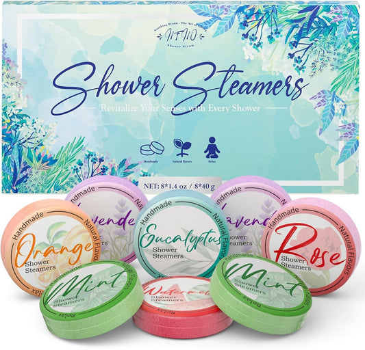 Shower Steamers Aromatherapy 8 Pack - Gifts for Women, Shower Bombs with Essential Oils, Self Care and Stress Relief Stocking Stuffers, Relaxation Beauty and Personal Care HFHO