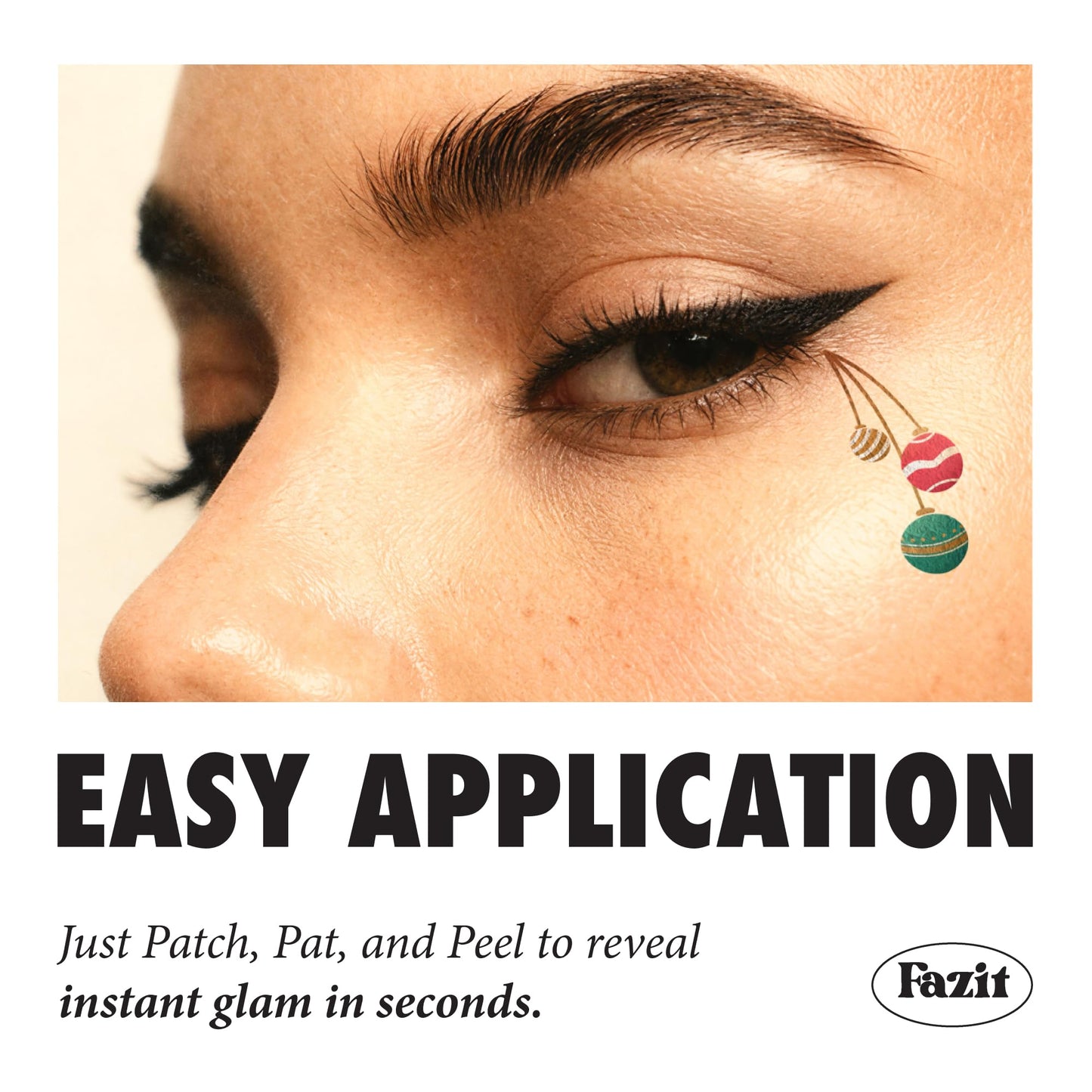 Fazit Makeup Patches - Ornament Eye Rays - Glow Up Make-Up Patches - Cute Glitter Makeup Accessories for Women - Cosmetic Glitter for Face Beauty & Personal Care Fazit