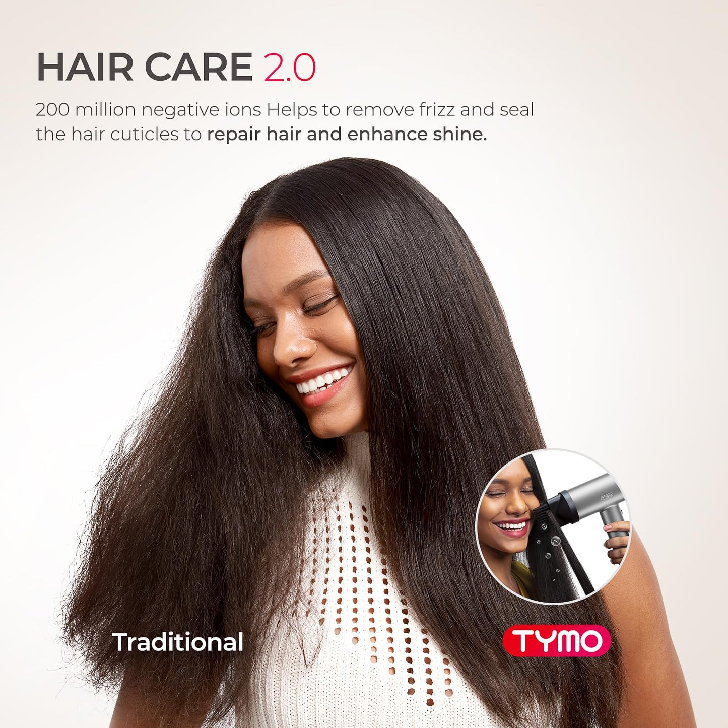 TYMO Hair Comb Attachment – Magnetic Nozzle for AIRHYPE Lite Dryer, Detangling & Lengthening Textured Hair, Quick & Efficient Styling Beauty & Personal Care TYMO