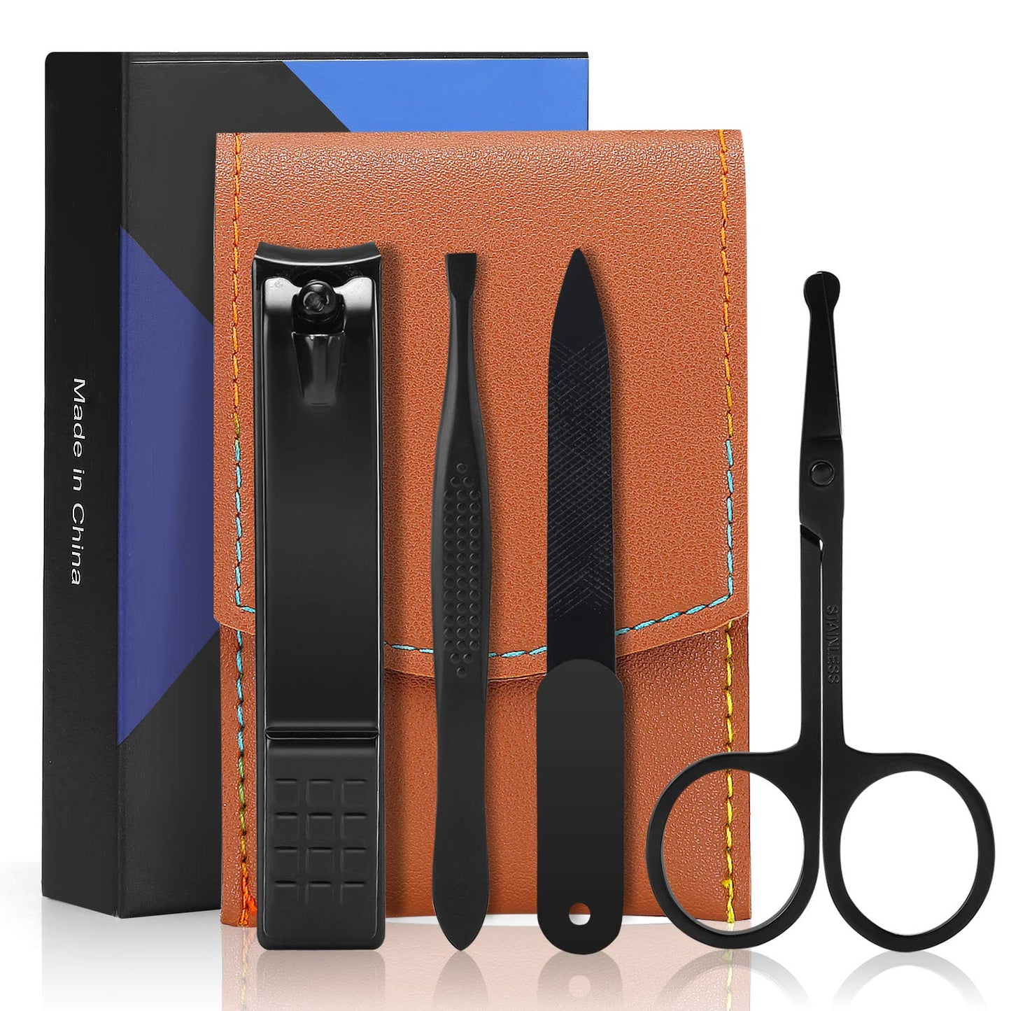 Aceoce Nail Clipper Set Manicure Set Men Nail Tools Accessories Personal Nail Care Tools Toe Finger Nail Clippers Travel Grooming Kit Manicure Beauty & Personal Care Aceoce