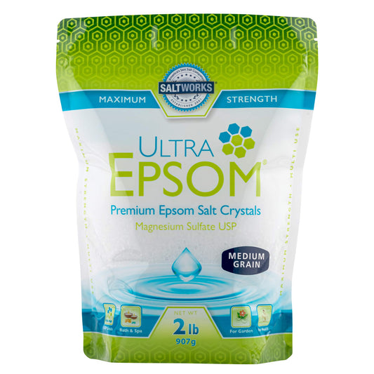 SaltWorks Ultra Epsom Premium Bath Salt, Medium Grain, 2 Pound Bag Beauty and Personal Care SaltWorks