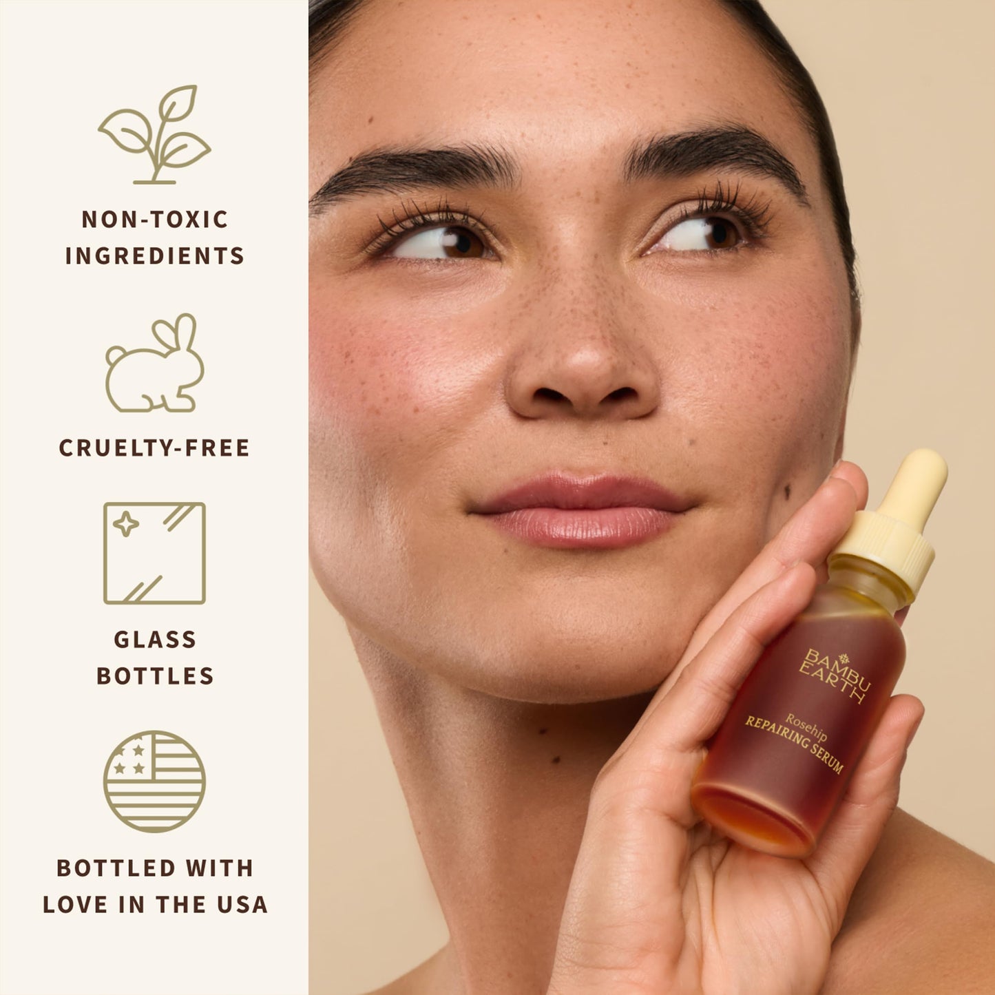 Bambu Earth Rosehip Repairing Face Serum - Facial Hydration and Face Moisturizer Rich in Vitamins - Nourishes Skin, Boosts Radiance and Restores Beauty & Personal Care BAMBU EARTH