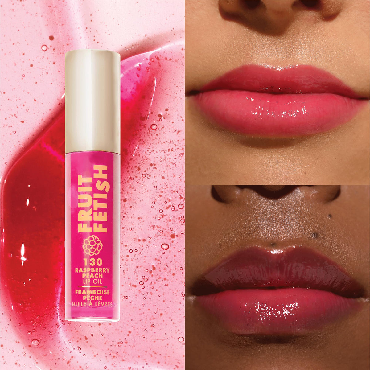 Milani Fruit Fetish Lip Oil, Tinted Lip Gloss & Hydrating Lip Oil Treatment, Moisturizing Non Sticky Clear Shine, High Shine Lip Balm for Dry Lips Beauty & Personal Care Milani