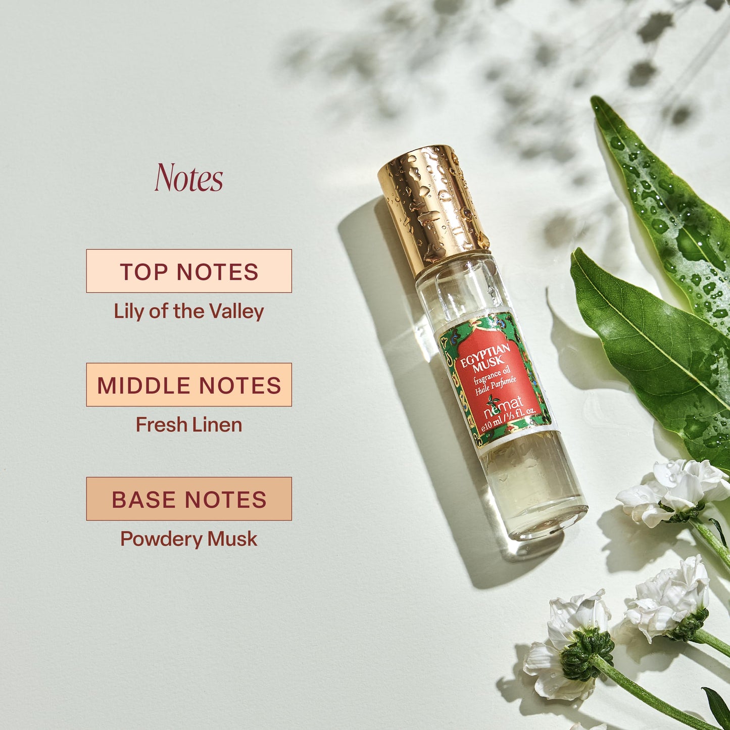 Egyptian Musk Perfume Oil Roll-On - Egyptian Fragrance Oil Roller (No Alcohol) Perfumes for Women and Men by Nemat Fragrances, 10 ml / 0.33 fl Oz Beauty & Personal Care Nemat International