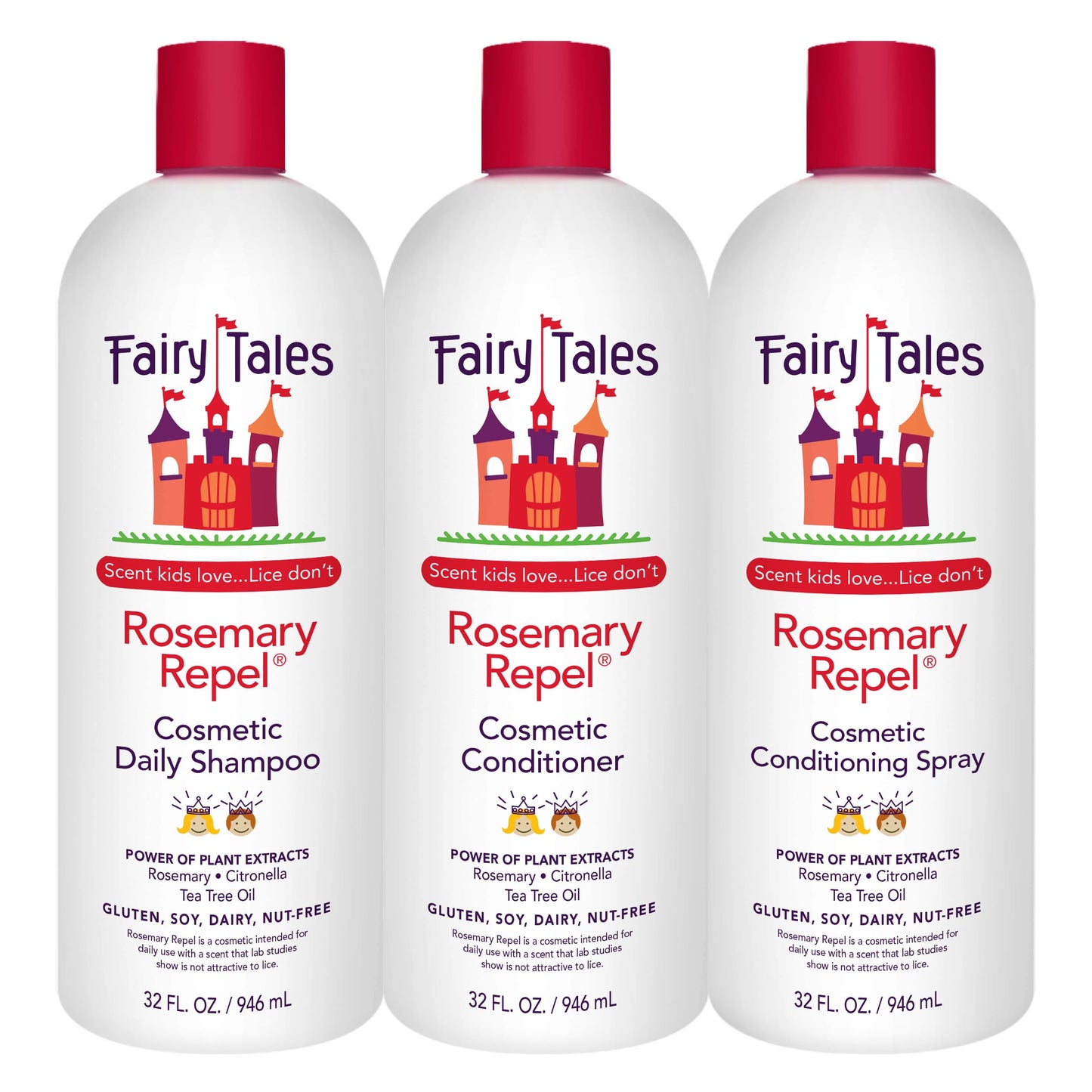 Fairy Tales Rosemary Repel Daily Kids Shampoo, Conditioner & Conditioning Spray Refill Trio- Kids Like the Smell, Lice Do Not Beauty and Personal Care Fairy Tales Default Title