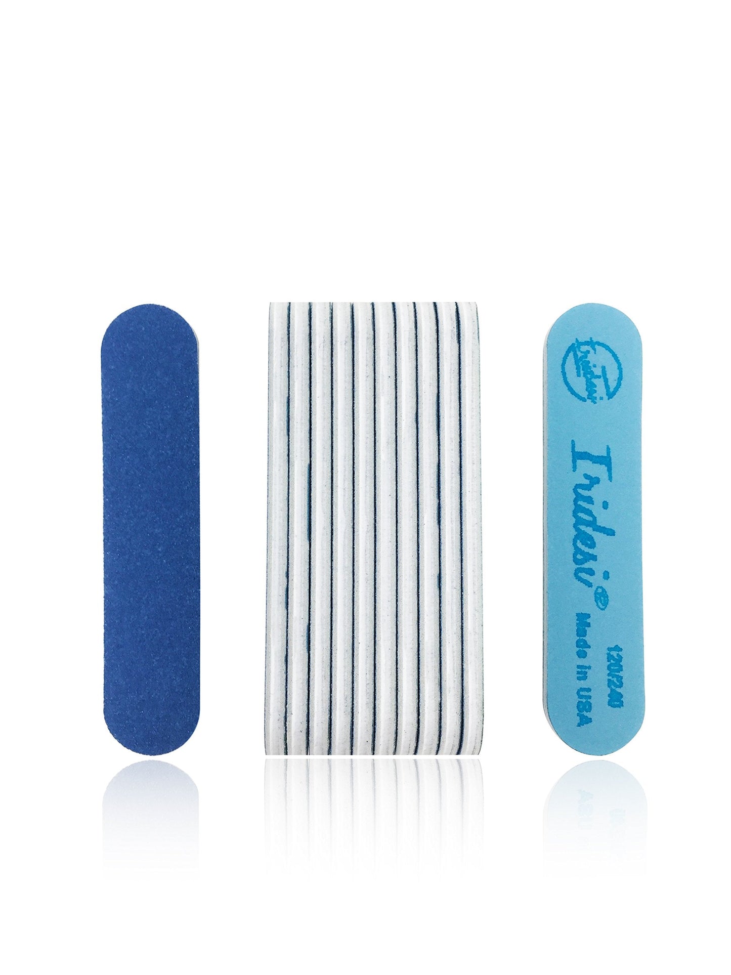 Iridesi Professional Mini Blue Finger Nail Files 120/240 Washable Emery Boards 3-1/2 Inches Long 12 Fingernail Files Per Pack Beauty & Personal Care Iridesi