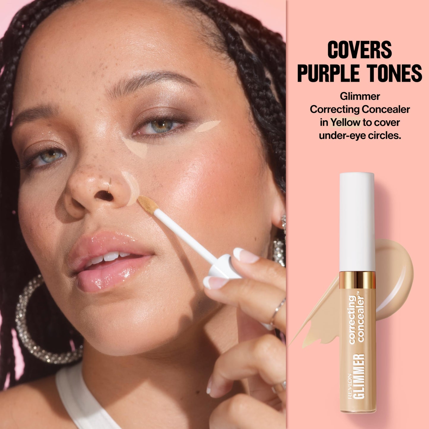 Revlon Glimmer Correcting Concealer, Liquid Under Eye Makeup, Made with Caffeine, Vitamin C, & Stevioside, 115 Yellow, 0.3 fl oz Beauty & Personal Care REVLON