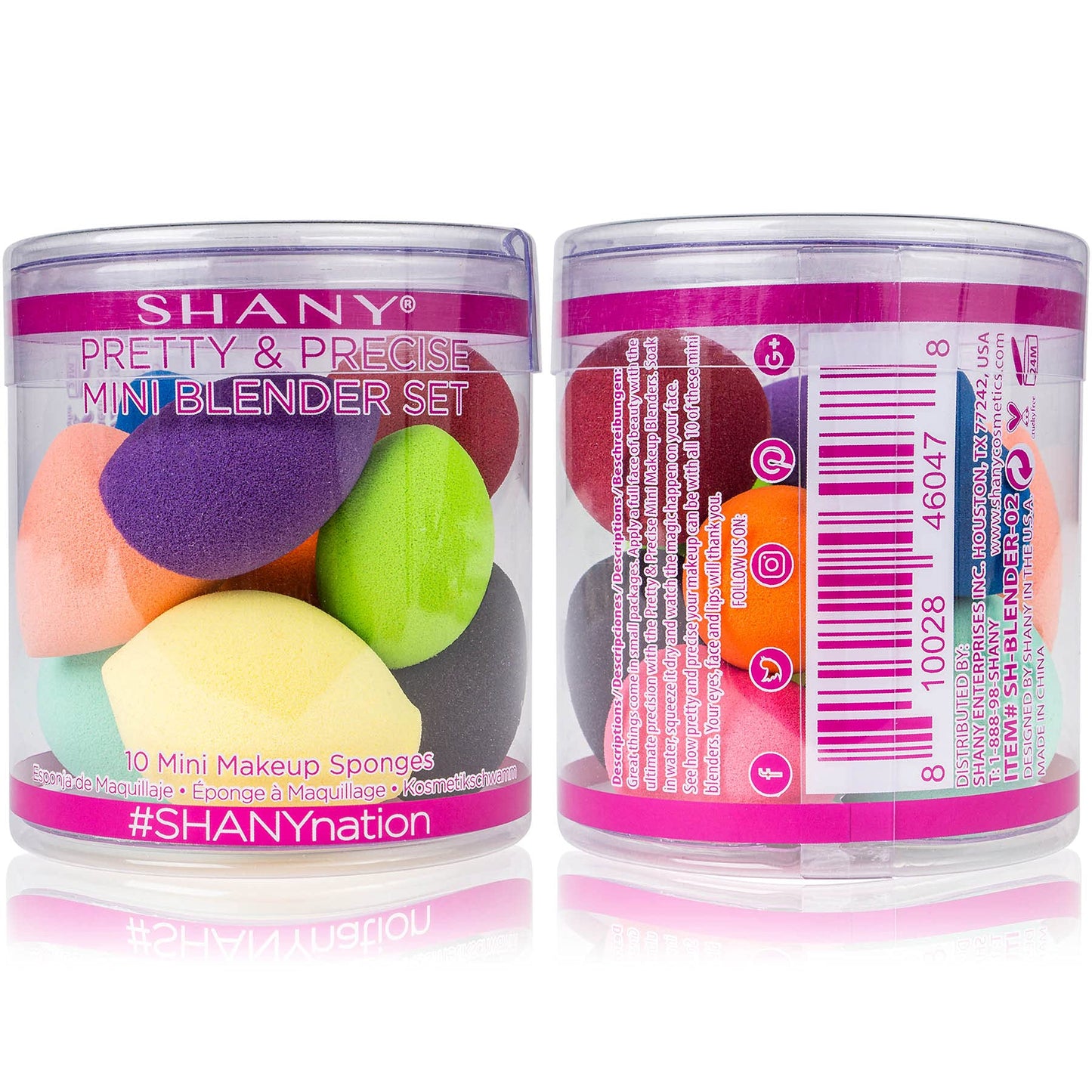 SHANY Pretty & Precise Mini Makeup Blender Puff Set - Premium Latex-Free Makeup Blender Beauty Sponges For Foundation and Blending - Set of 10 Beauty & Personal Care SHANY