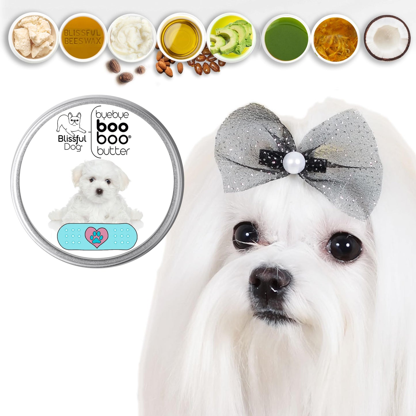 The Blissful Dog 2 oz TIN Maltese Booboo Butter Beauty and Personal Care The Blissful Dog