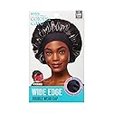 KISS Colors & Care Silky Satin Wide Edge Double Wear Cap XL, Black, Double Sided Reversible Design, Premium Charmeuse Fabric, Protects styles Beauty & Personal Care KISS COLORS & CARE