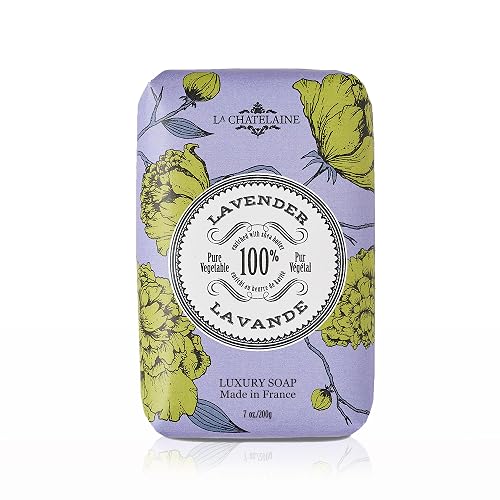 La Chatelaine Luxury French Bar Soap | Natural Shea Butter Formula (Lavender, 7 oz) Beauty & Personal Care La Chatelaine