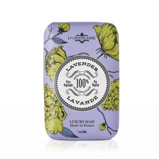 La Chatelaine Luxury French Bar Soap | Natural Shea Butter Formula (Lavender, 7 oz) Beauty & Personal Care La Chatelaine