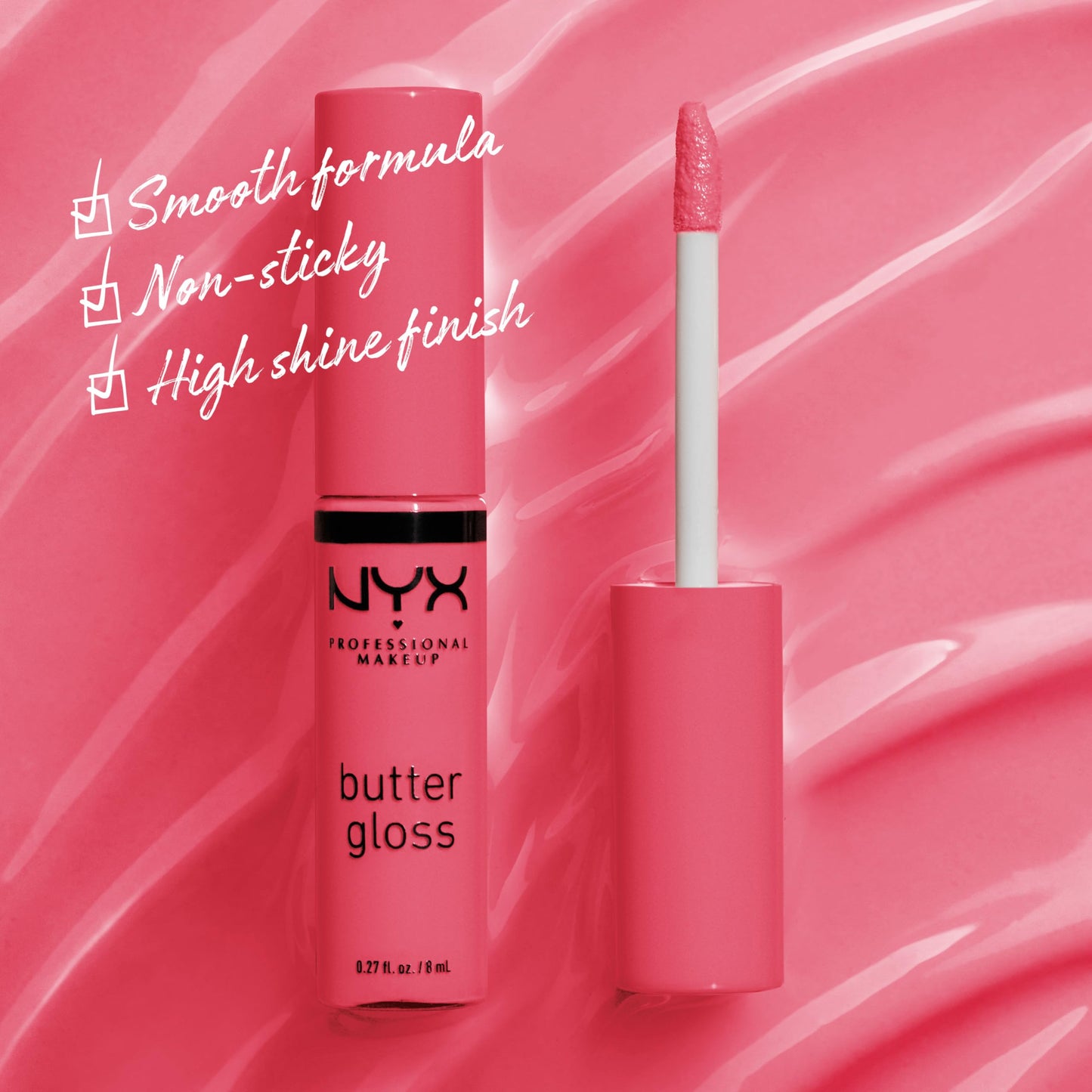 NYX PROFESSIONAL MAKEUP Butter Gloss, Non-Sticky Lip Gloss - Peaches & Cream (Pink Coral) Beauty & Personal Care NYX PROFESSIONAL MAKEUP