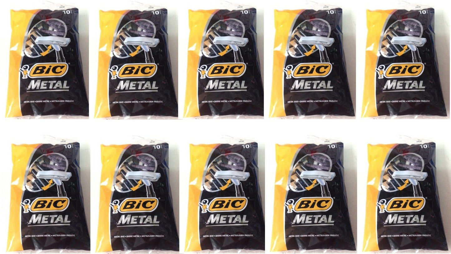 Bic Metal Quality Disposable Men's Shaving Razors, Best Single Blade, 10X10-count Beauty and Personal Care BIC