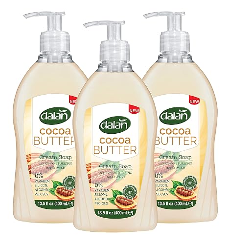 Dalan Cocoa Butter Cream Ultra Moisturizing Liquid Hand Soap for Dry and Fresh Hands Feeling Clean and Soft ((13.5 Fl Oz / 400 mL (Pack of 3)) Beauty & Personal Care Dalan