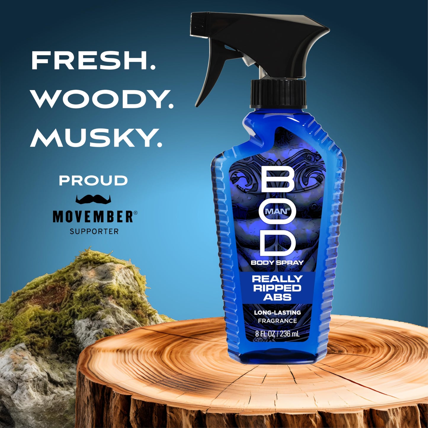 BOD man Fragrance Body Spray, Really Ripped Abs, 8 fl oz Beauty & Personal Care BOD man