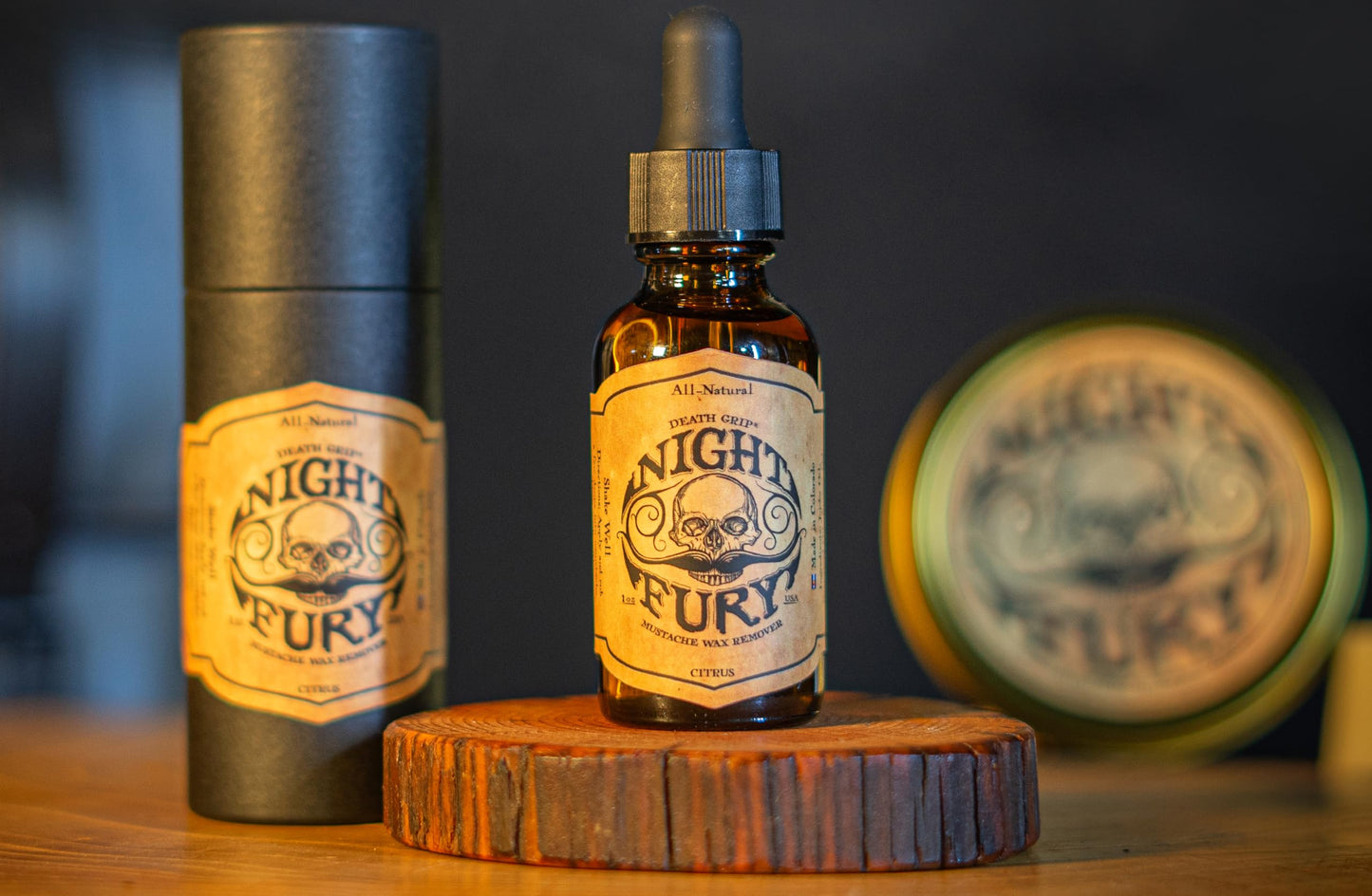 THE VINTAGE GROOMING CO. Mustache Wax Remover Night Fury Oil by Death Grip - Get Wax Out Of Your Handlebar Moustache Or Beard | Mustache Cleaner Kit Beauty & Personal Care THE VINTAGE GROOMING CO.