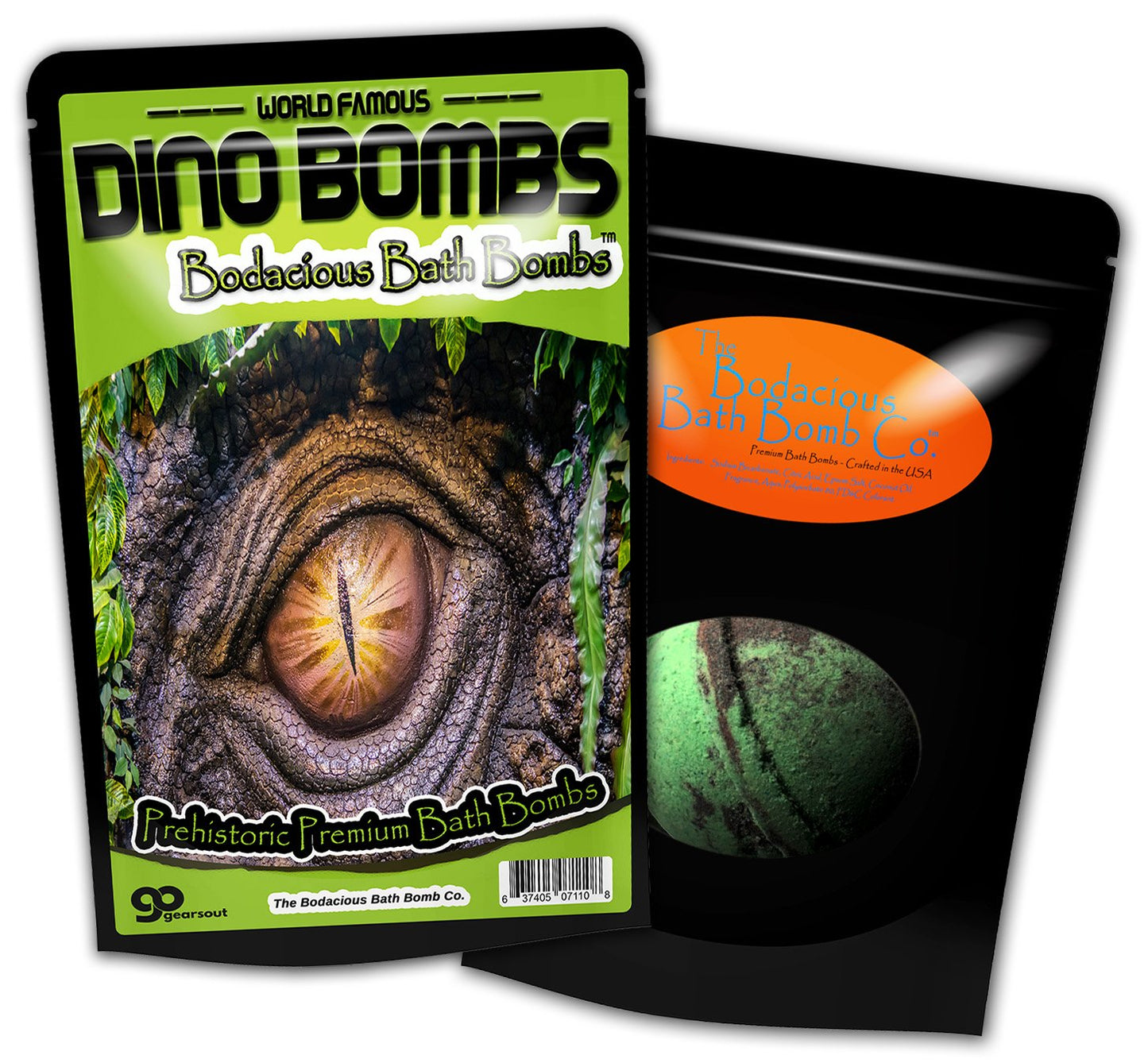 Kids Dino Bombs Dinosaur Bath Bombs - Fun XL Bathbombs for Kids - 5 Ounces Each - Kids Bath Fizzers - Turns Kids Bath Water Murky Green - 2 Pack Beauty & Personal Care The Bodacious Bath Co.
