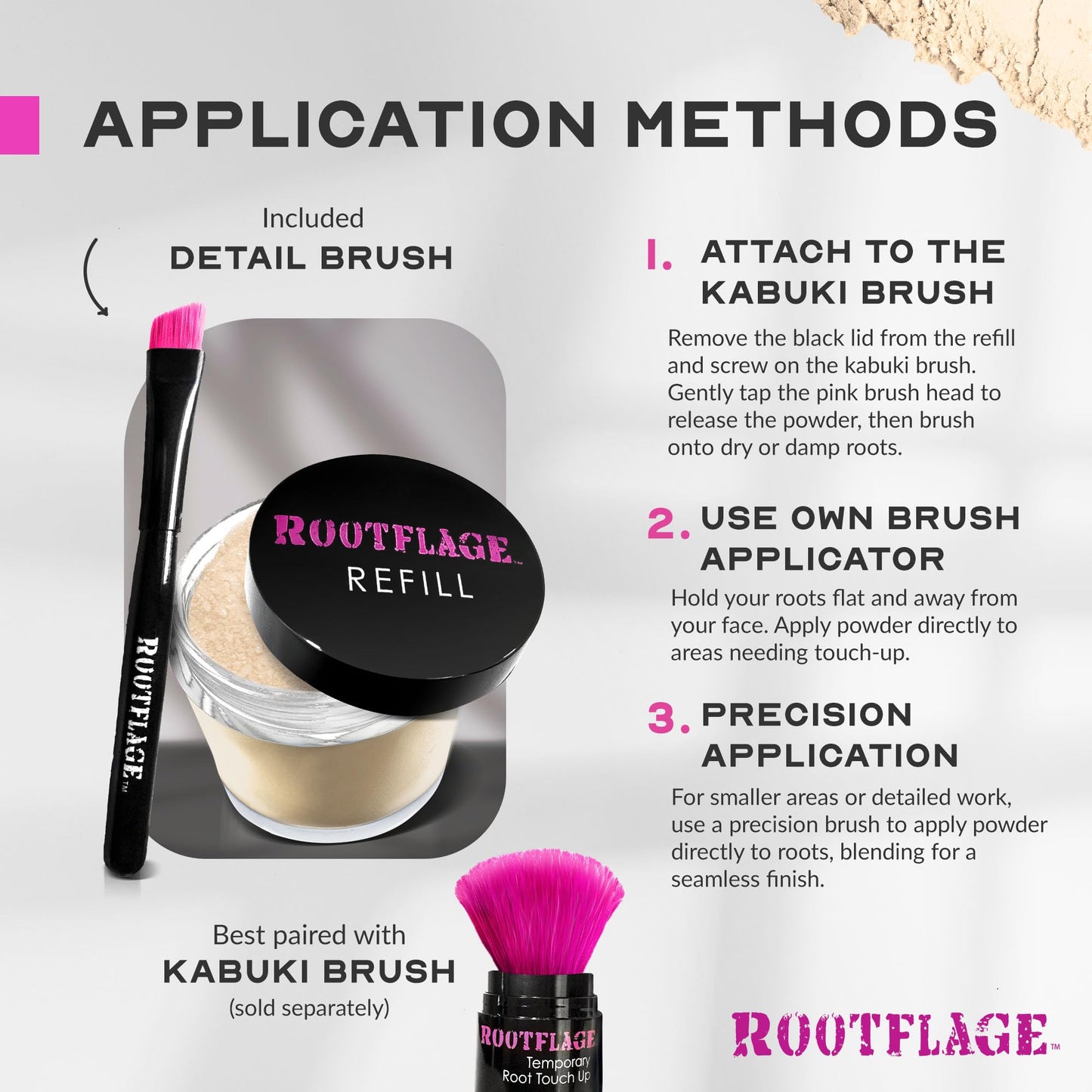 Rootflage Instant Blonde Hair Touch Up Powder - Temporary Color, Root Concealer, Thinning Hair Powder with Refill Jar and Brush (02 Cool Blonde) Beauty & Personal Care Rootflage