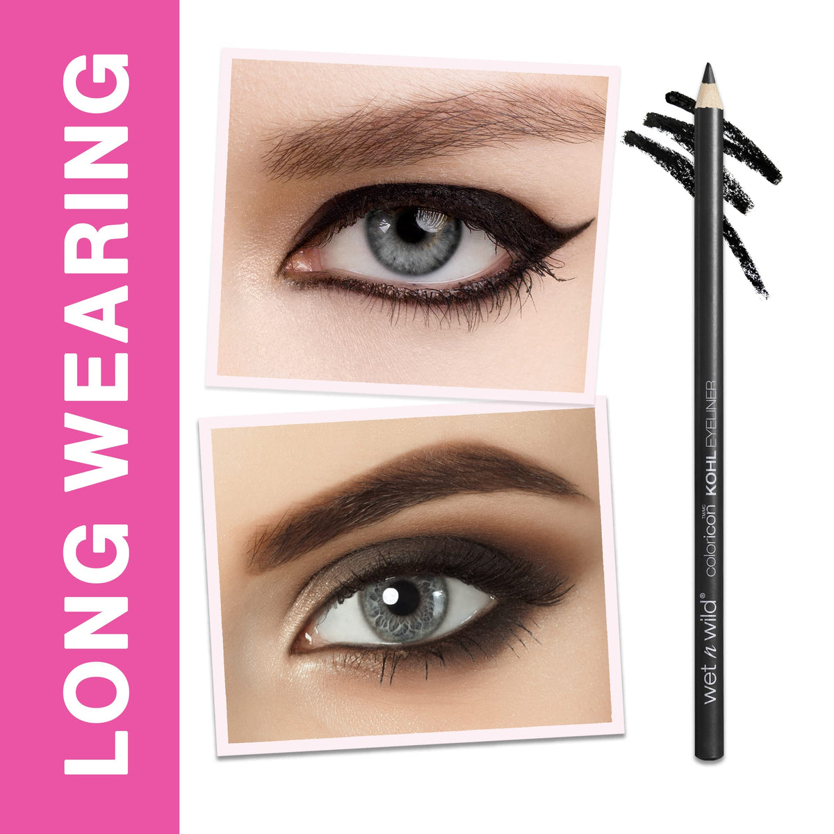 wet n wild Color Icon Kohl Eyeliner Pencil, Rich Hyper-Pigmented Color, Smooth Creamy Application, Long-Wearing Matte Finish Versatility, Cruelty-Free Beauty & Personal Care wet n wild
