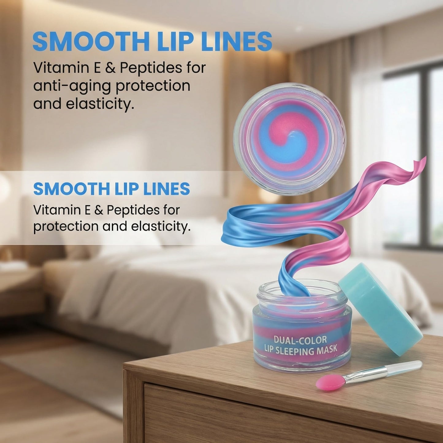 Overnight Lip Mask with Hyaluronic Acid Hydrating Nourishing for Dry Lips Beauty and Personal Care Elitzia