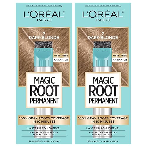 L'Oreal Paris Magic Root Permanent Hair Color Kit, 100% Gray Hair Coverage In Just 10 Minutes, Precision Brush Applicator for Seamless Application, 7 Beauty & Personal Care L'Oreal Paris