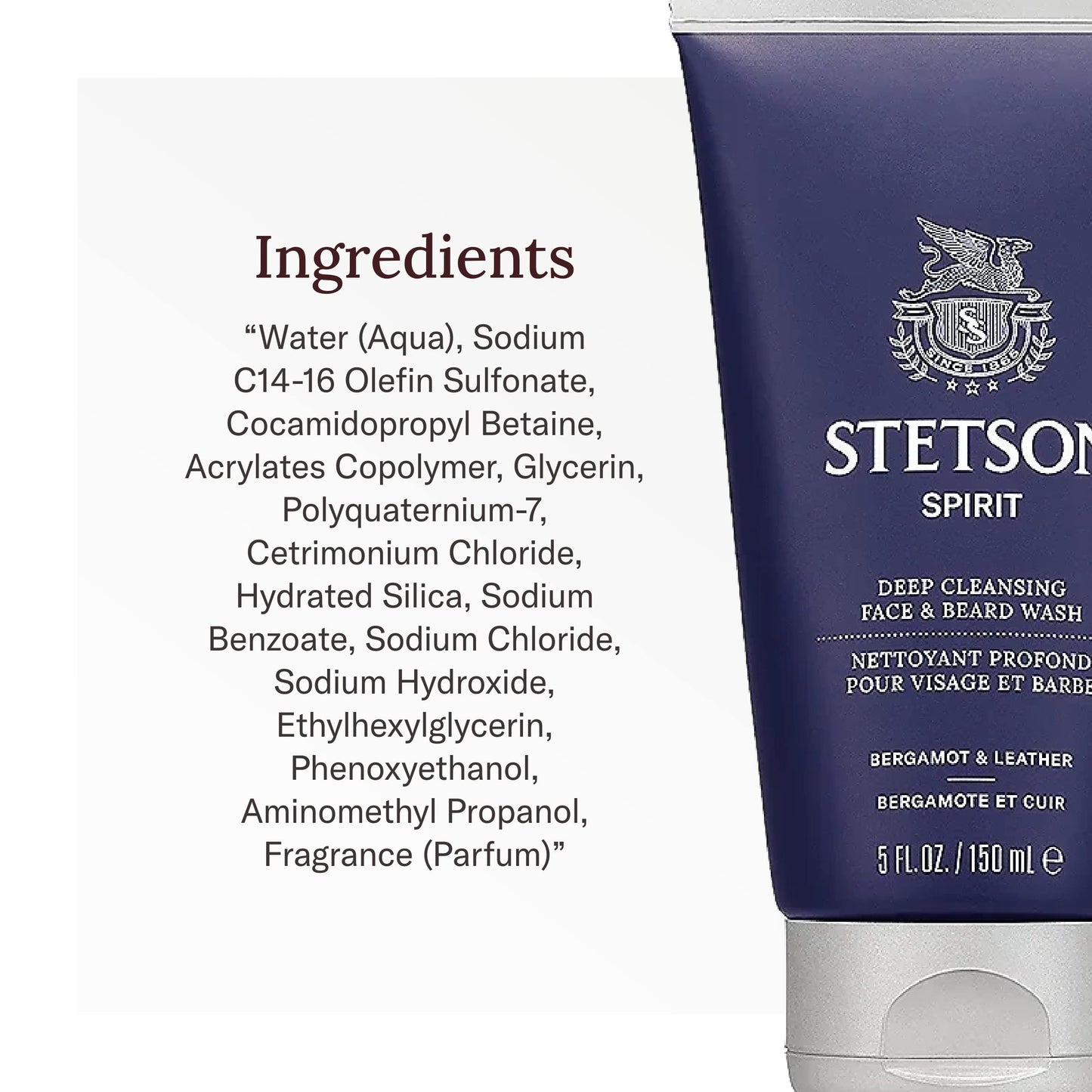 SCENT BEAUTY STETSON Personal Care Deep Clean Face & Beard Wash Men's Face Wash & Clarifying Soap - 5 oz - 3 Pack - Spirit Beauty & Personal Care SCENT BEAUTY