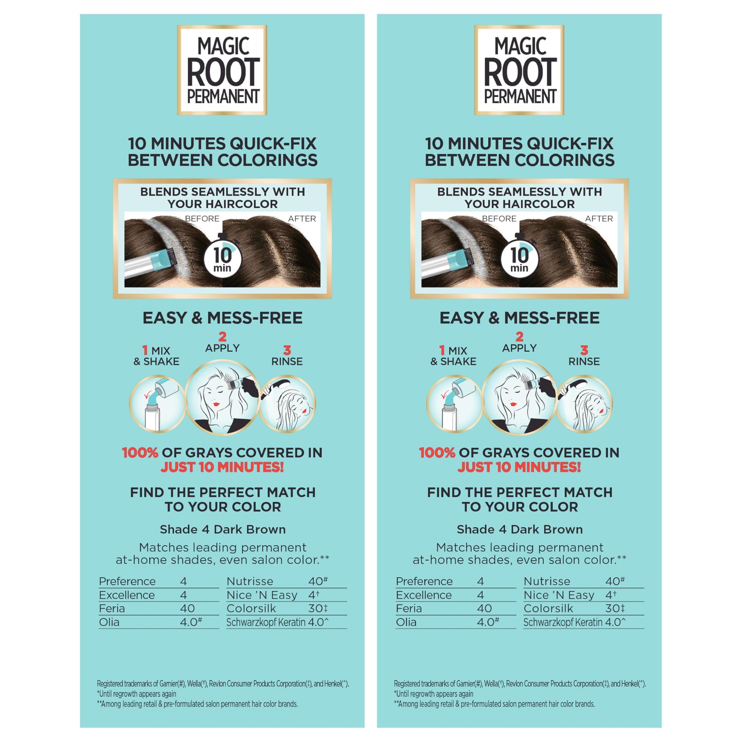 L'Oreal Paris Magic Root Permanent Hair Color Kit, 100% Gray Hair Coverage In Just 10 Minutes, Precision Brush Applicator for Seamless Application, 4 Beauty & Personal Care L'Oreal Paris