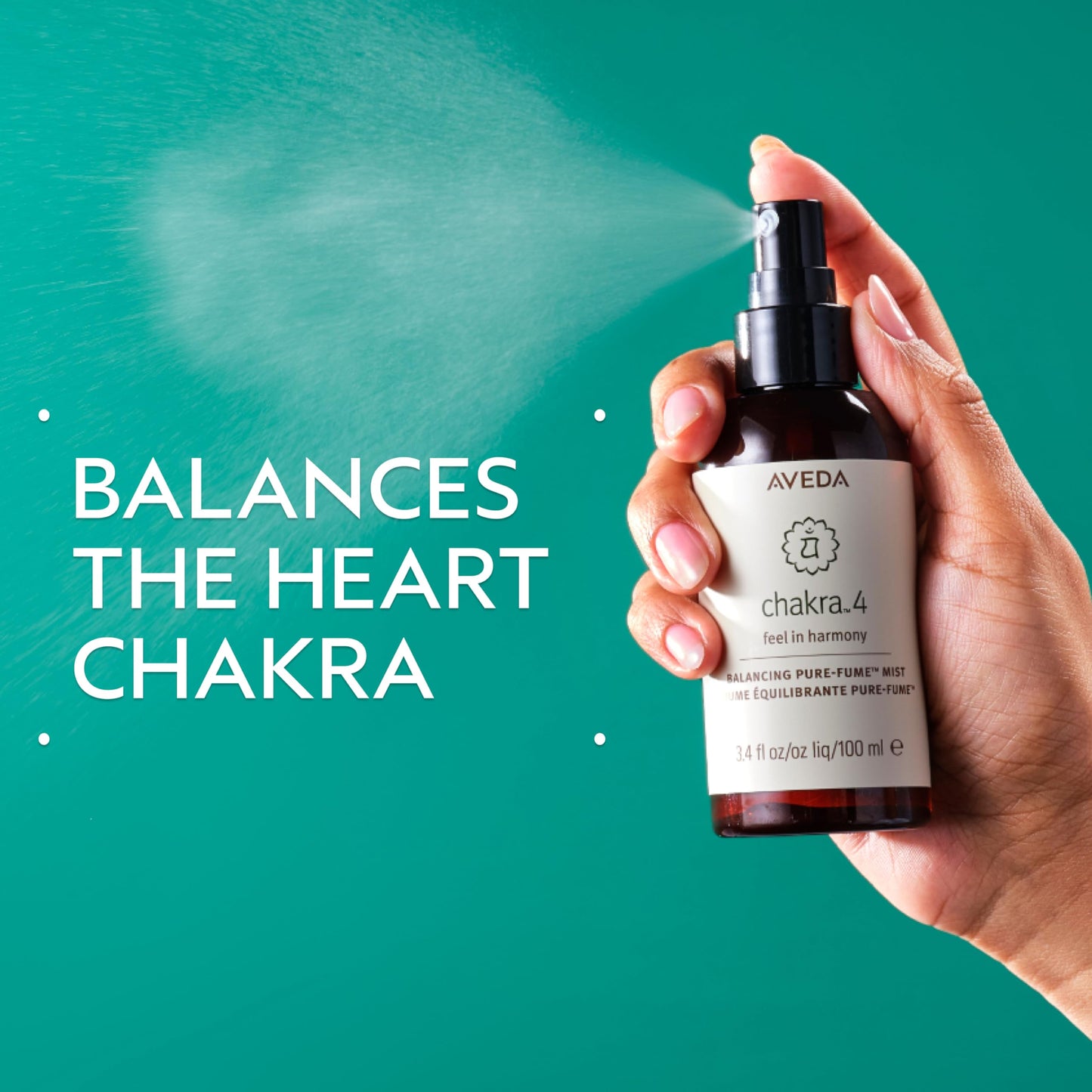 Aveda Chakra 4 Balancing Pure-Fume Mist: Heart | Body & Room Spray | Balances Power Chakra | With Sandalwood, Organic Mandarin & Palmarosa, 3.4 Fl Oz Beauty & Personal Care Aveda