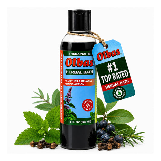 Olbas Herbal Bath 1 Pack, 8 fl oz (236 ml) Sore Muscle Bath Soak & Natural Muscle Relaxer Bath, Each Aromatic Swiss Formula with Essential Oils Beauty and Personal Care Olbas