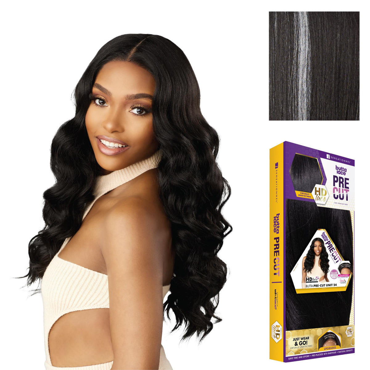 Sensationnel Butta Lace Precut Wig-Unit 24, BALAYAGEPLATINUM