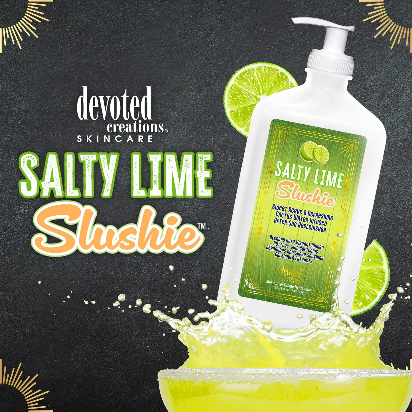Devoted Creations Salty Lime Slushy - Skin Softening Super Smoothing After Sun Replenisher Beauty & Personal Care Devoted Creations