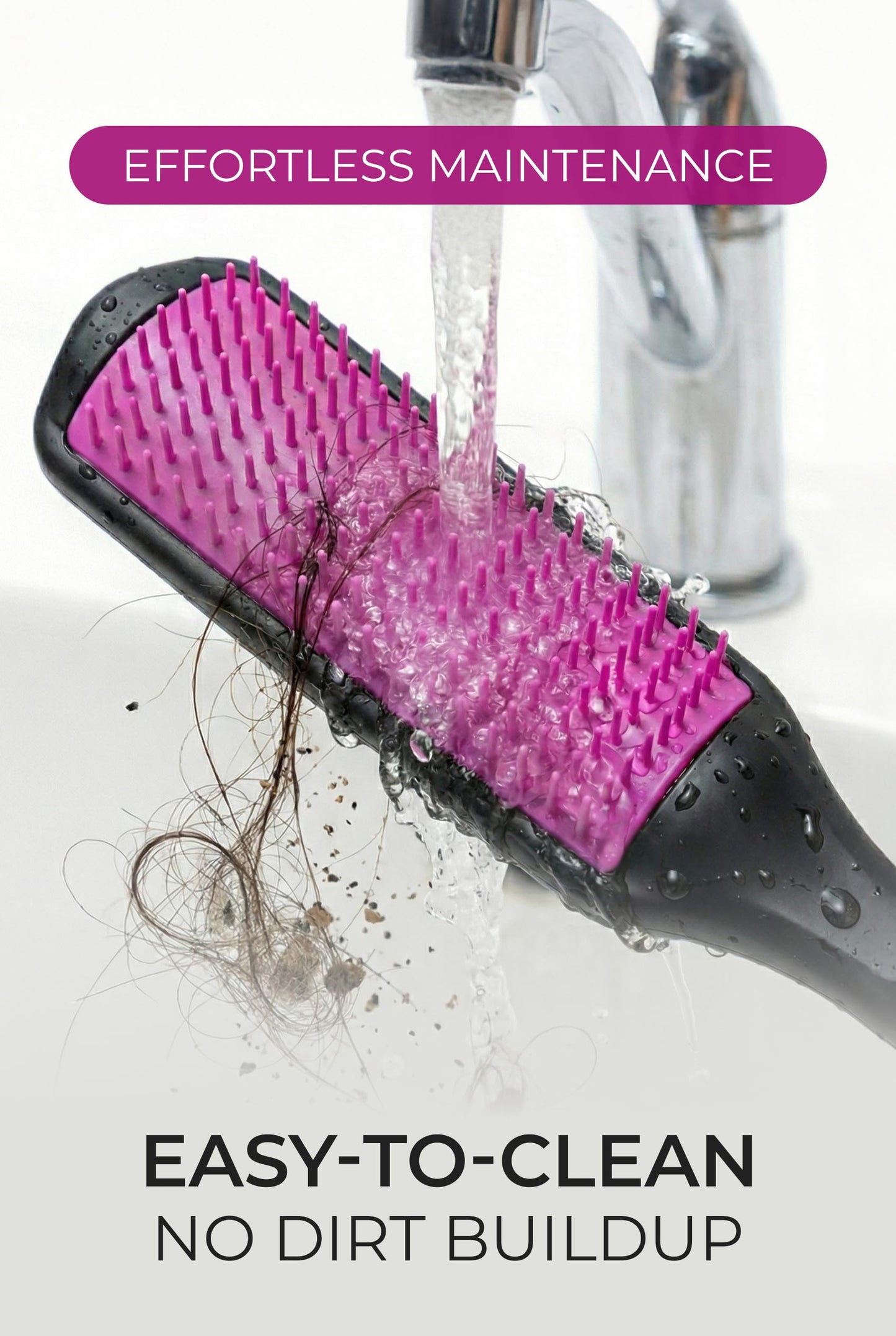 Aséptiqo Brush - Premium Detangling Hair Brush, Compact & Easy to Clean Multi Purpose HairBrush for Women, Men, Kids - Ideal for Straight to Wavy Beauty & Personal Care Aséptiqo