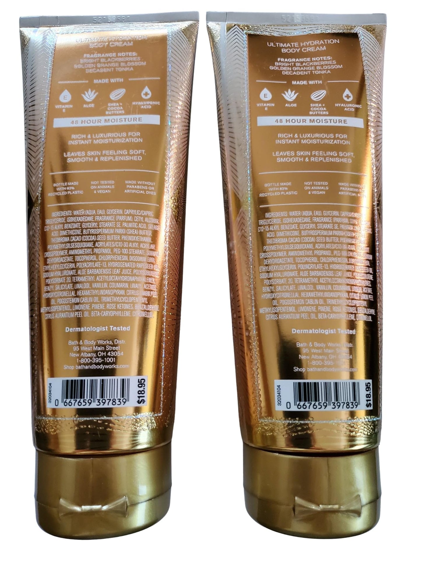 Bath & Body Works Touch of Gold Ultimate Hydration Body Cream 8 Ounces Pack of 2 Beauty & Personal Care Bath & Body Works
