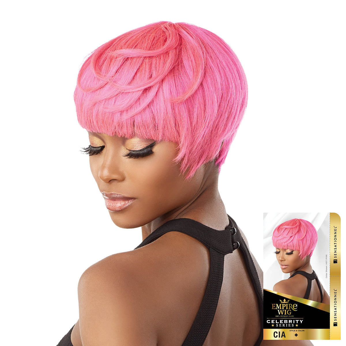 Sensationnel Empire Human Hair Wig-Cia Celebrity, 2 DARKBROWN
