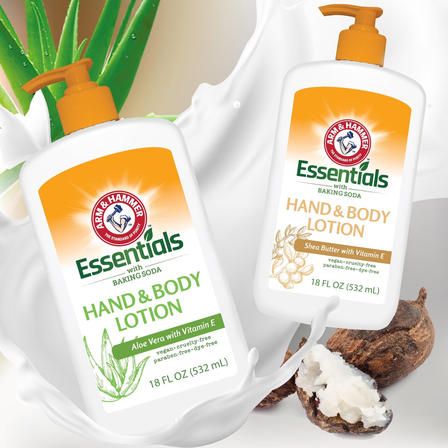 Arm and Hammer Essentials Hand & Body Lotion For Women and Men with Vitamin E 18oz Shea Butter Moisturizing Lotion for Dry Skin, Softness Beauty & Personal Care Arm & Hammer