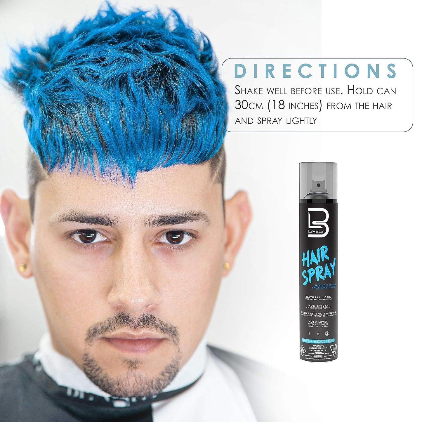 L3 Level 3 Hair Spray - Long Lasting and Strong Hold - Great for Men and Women - Level Three - Suitable for All Hair Types Beauty & Personal Care L3