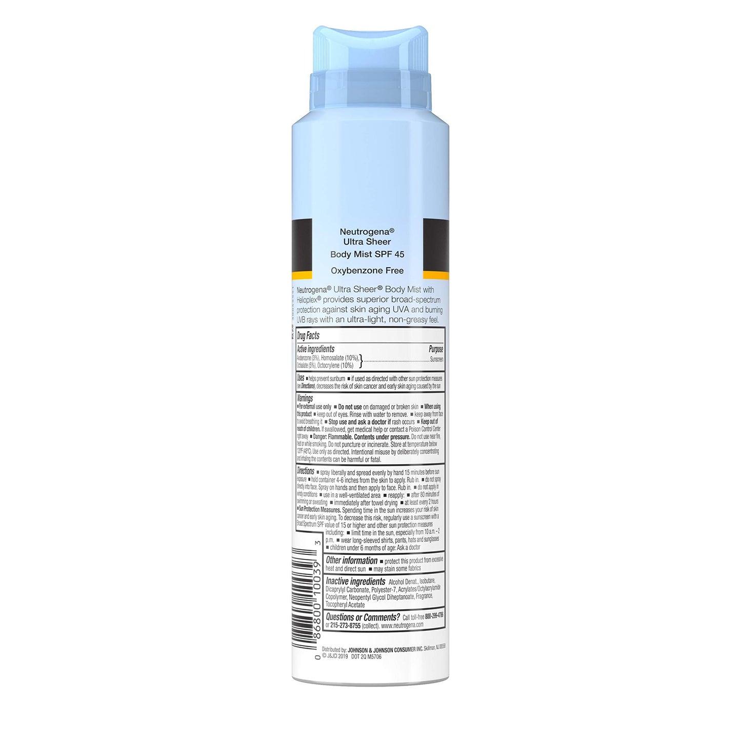 Neutrogena Ultra Sheer Spf#45 Body Mist Full Reach Spray 5 Ounce (148ml) (3 Pack) Beauty & Personal Care Neutrogena