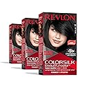 Revlon Colorsilk Beautiful Color Permanent Hair Color, (OLD VERSION) 11 Soft Black (Pack of 3) Beauty & Personal Care REVLON