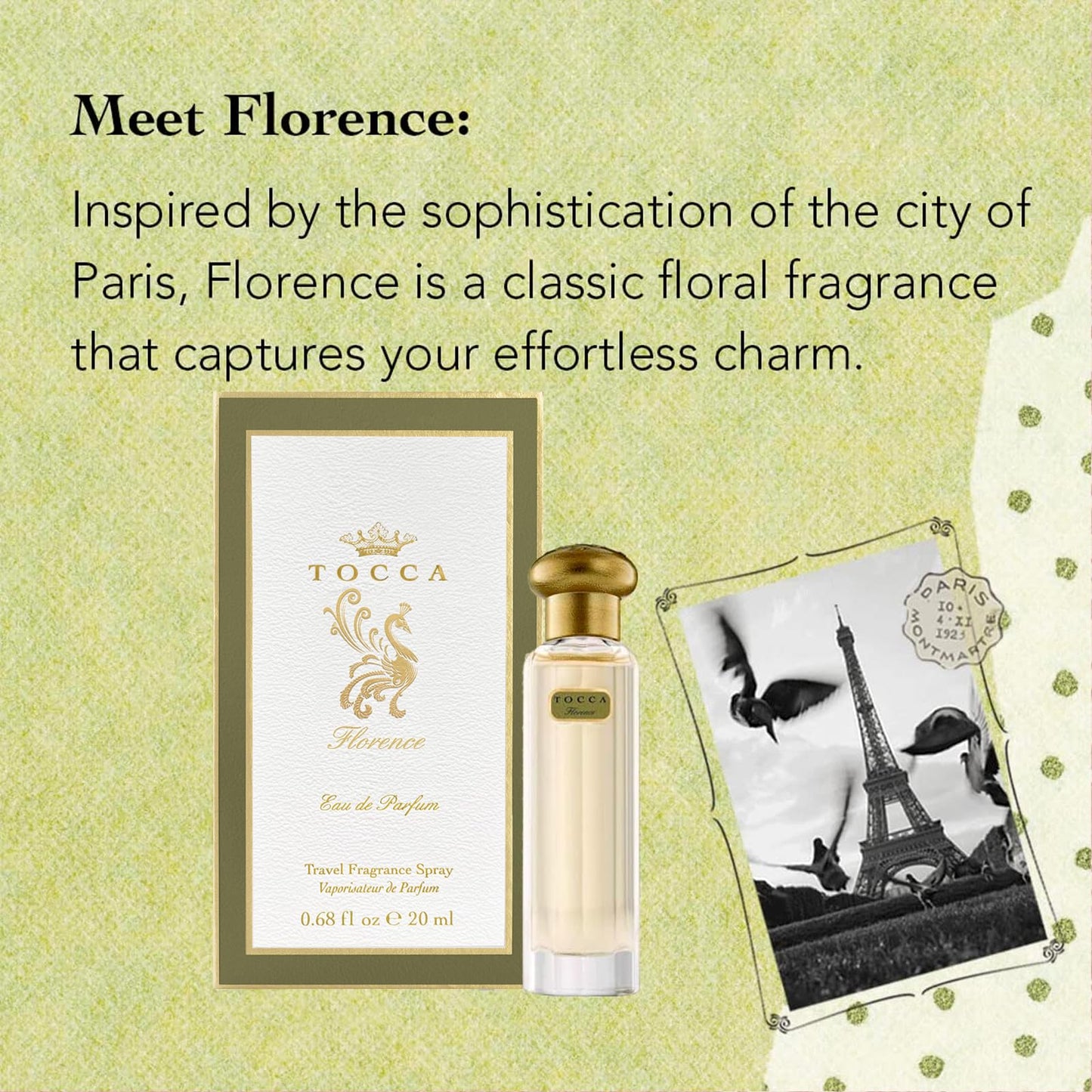Tocca Florence Perfume for Women, 0.68 oz (20 ml) - Classic Floral, Bergamot, Pear, & Gardenia Fragrance Beauty & Personal Care Tocca