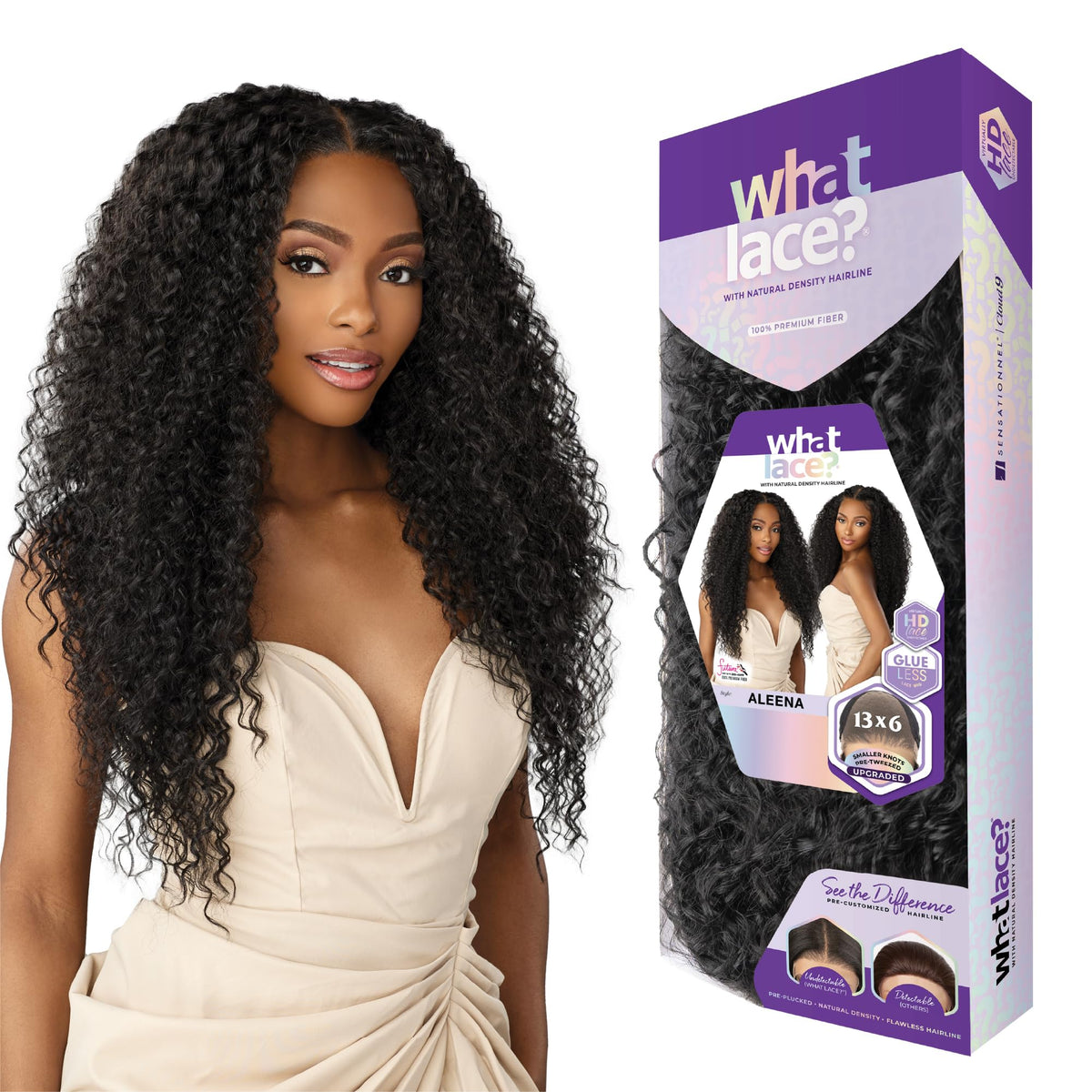 Sensationnel What Lace 13x6 Wig-Aleena, 1 JETBLACK