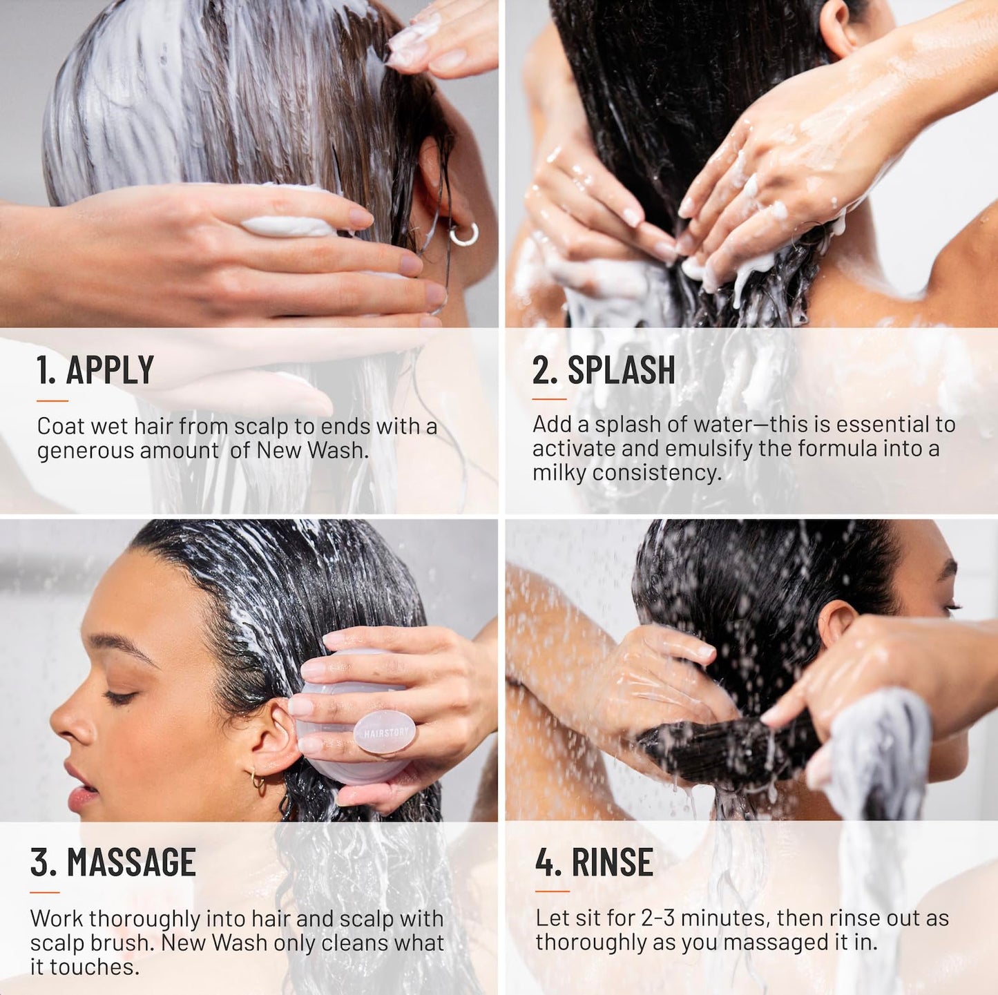 Hairstory New Wash Original - Detergent Free Shampoo and Conditioner in One, Sulfate Free Cleansing Cream, Scalp Balancing, All Hair Types, 8 Fl Oz Beauty and Personal Care Hairstory