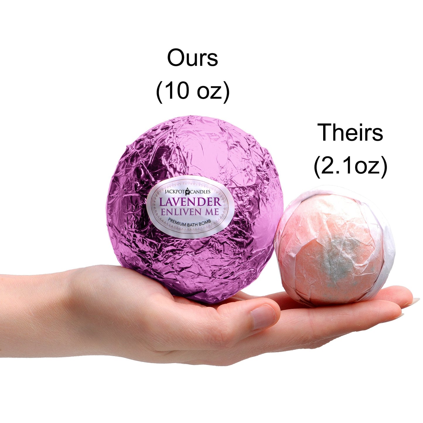 Enliven Me Lavender Bath Bomb with Necklace Created with Crystal Extra Large 10 oz. Made in USA Beauty & Personal Care Jackpot Candles