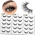 Eliace False Eyelashes Natural look Cat Eye Lashes Wispy Strips 3D Mink Lashes Fake Eyelashes Volume Fluffy Thick,Thin Soft Band Comfortable Dramatic Beauty & Personal Care Eliace