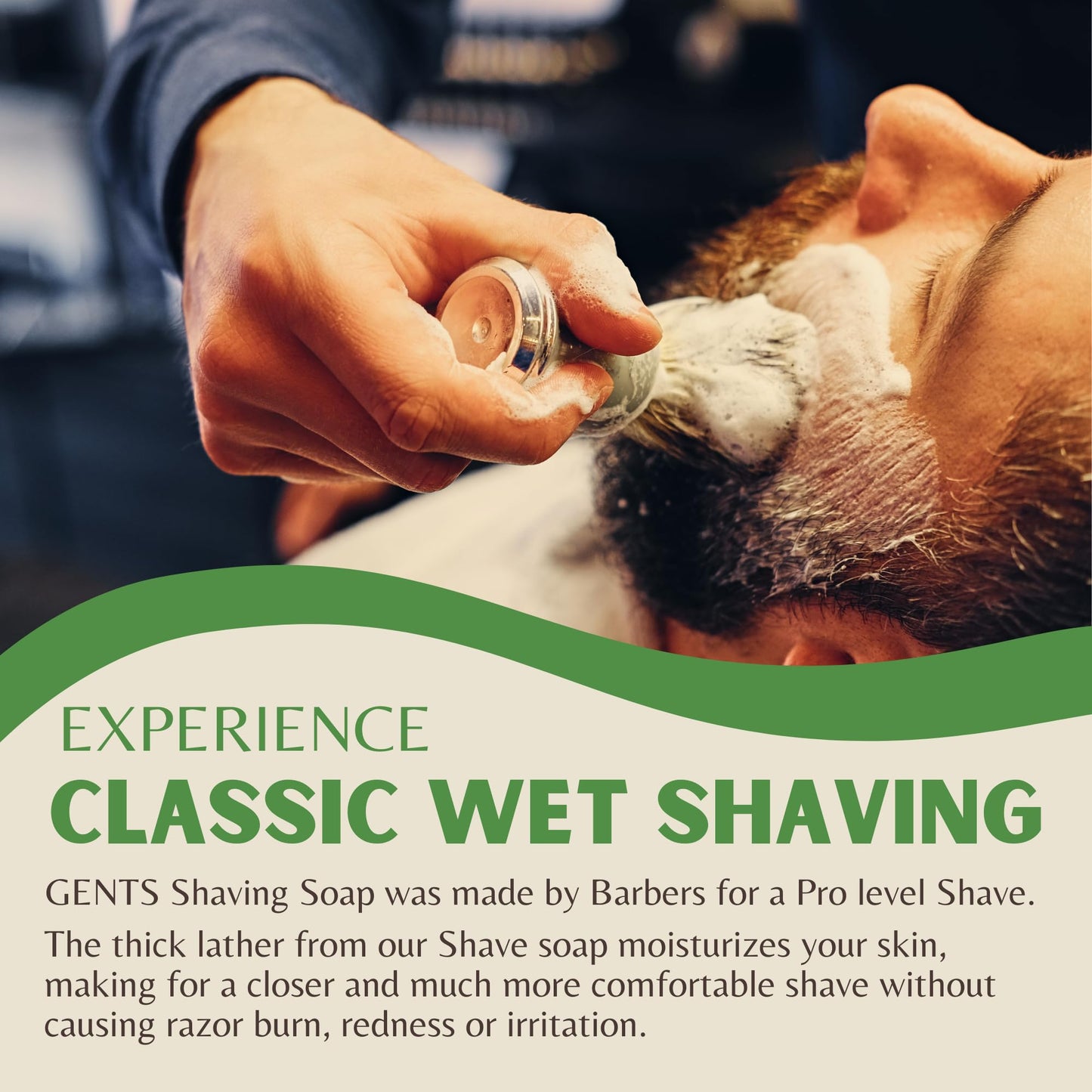 GENTS Men's Shaving Soap 97% All Natural Enriched With Shea Butter and Glycerin, Creates Rich Lather Form (3 PACK BERGAMOT) Beauty and Personal Care G.B.S
