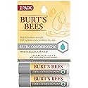 Burt's Bees Ultra Conditioning Moisturizing Lip Balm, Lip Moisturizer Rich in Oils and Butters, 2 Tubes, 0.15 oz. Beauty & Personal Care Burt's Bees